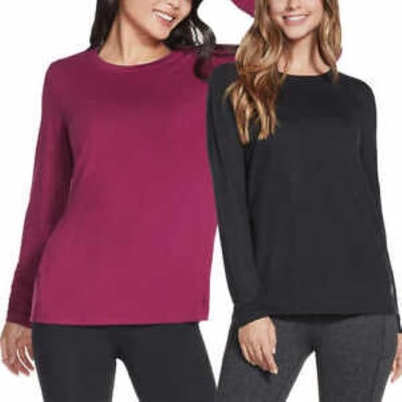NWT Skechers GoWalk Women's Long Sleeve Crew Neck 2 Pack Size M $55 8HL077 - Picture 1 of 3
